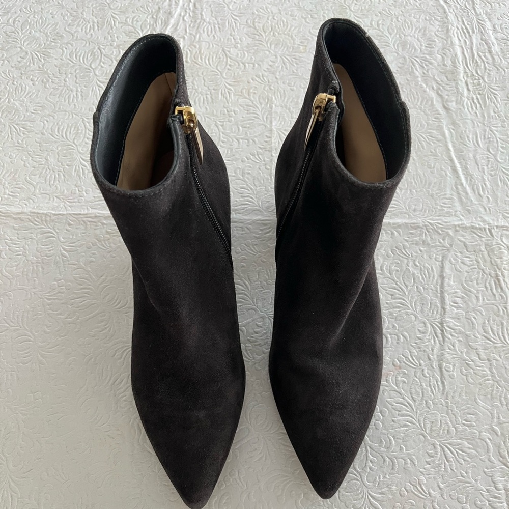 NWT L’Agence Real Leather Suede Women’s Brown Zip Ankle Boots